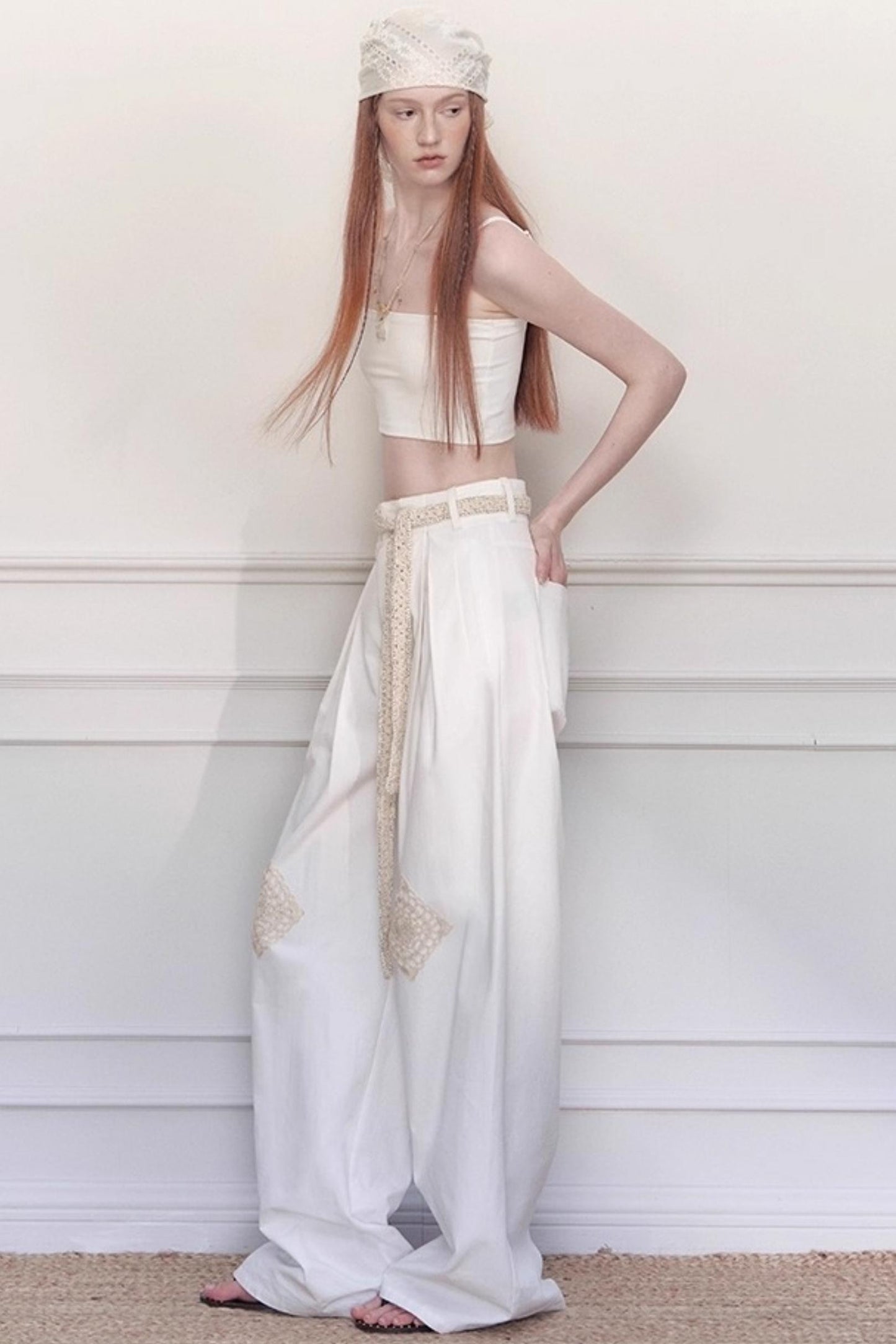 Handmade Crochet Wide-Leg Pants