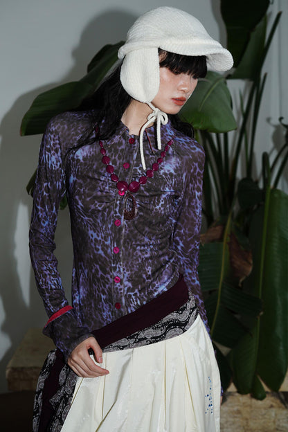 Autumn Leopard Knit Top