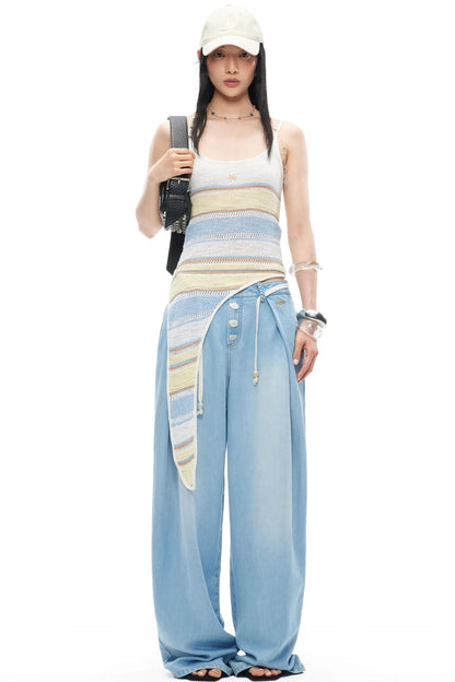 Loop Yarn Striped Camisole