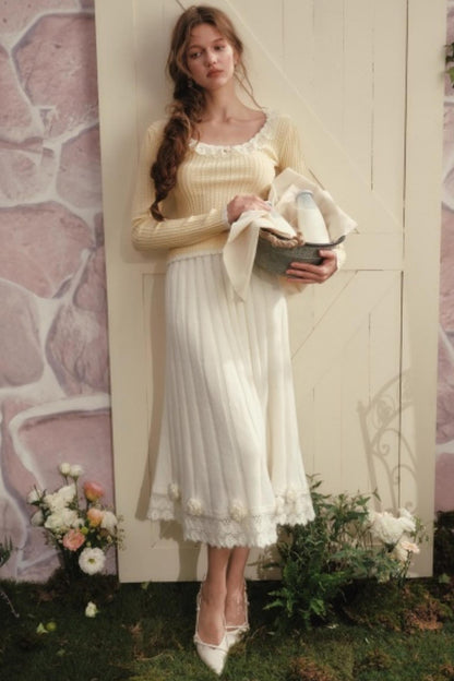 Lacemade Knitted Long Skirt