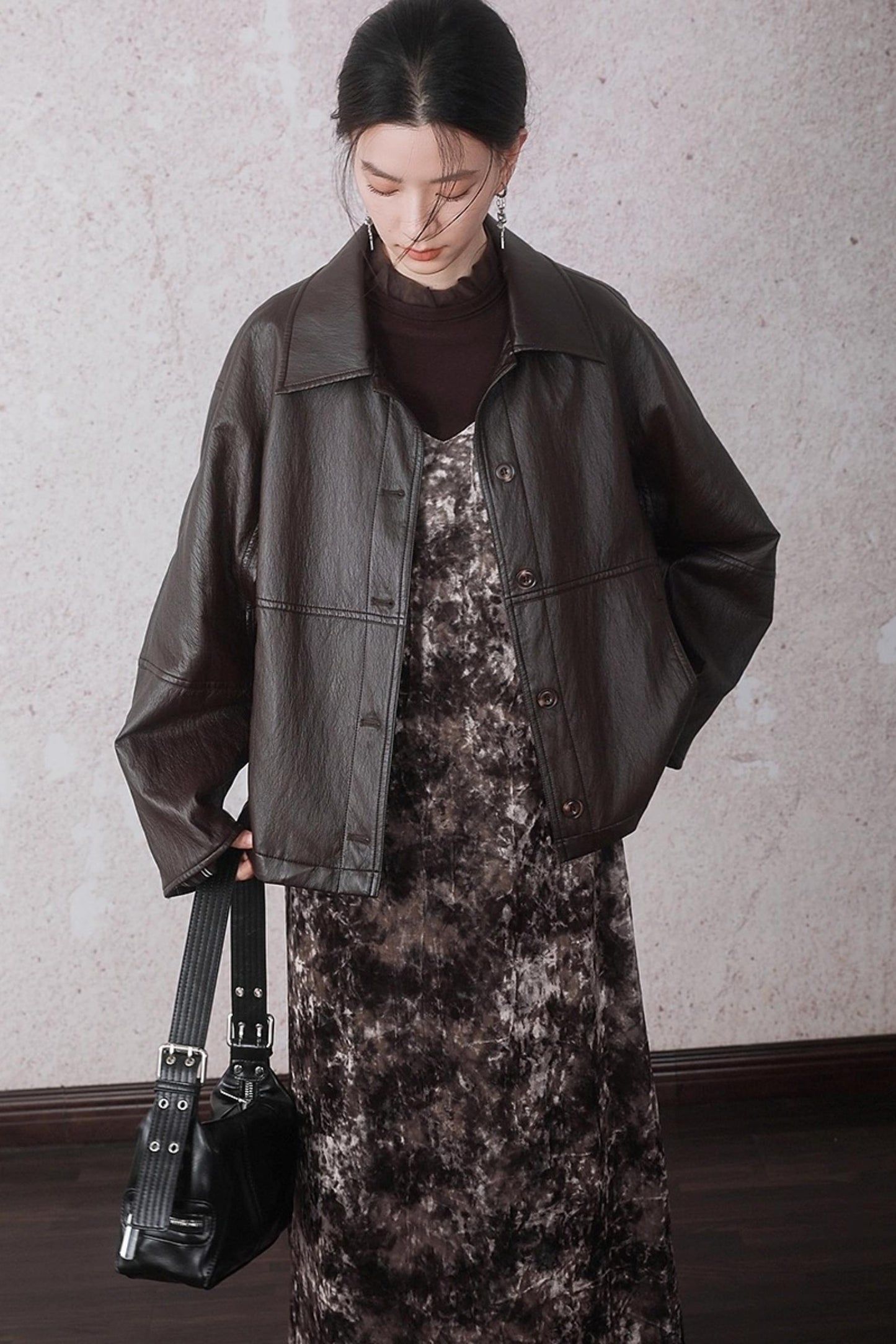 Chestnut Tie-Dye Slip Dress