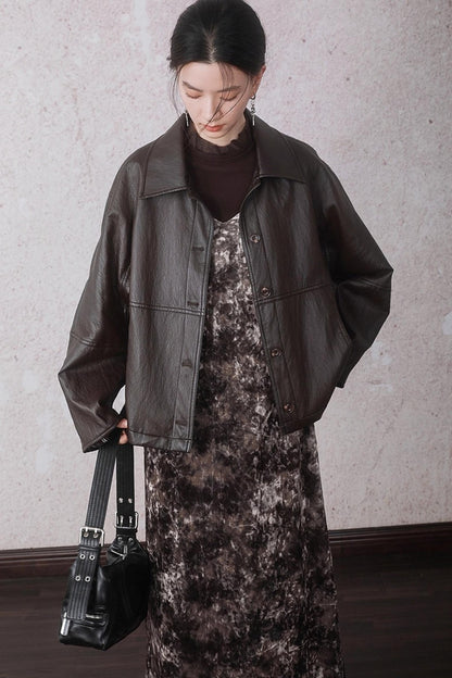 Chestnut Tie-Dye Slip Dress