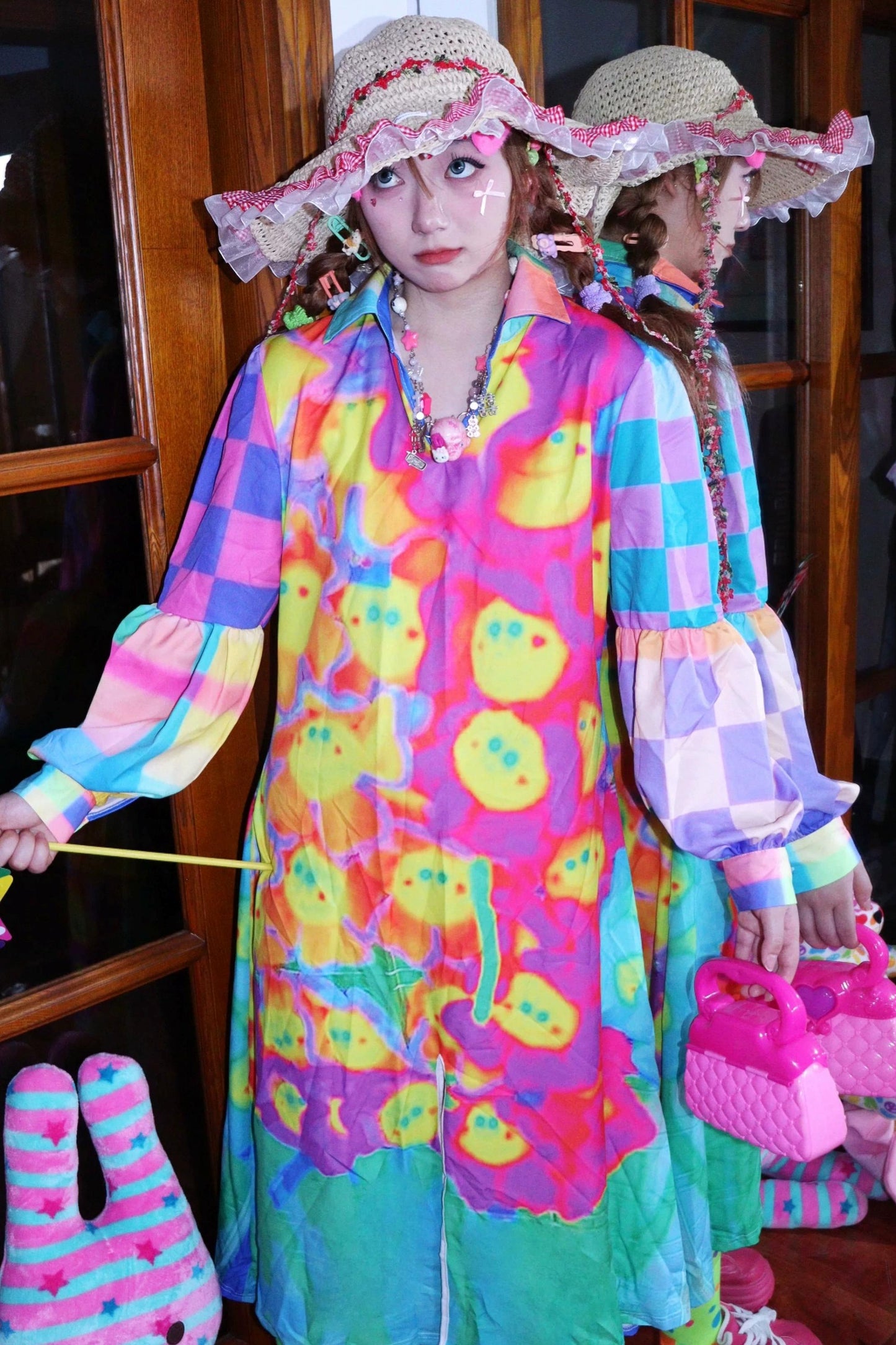 Colorful Playful Print Dress