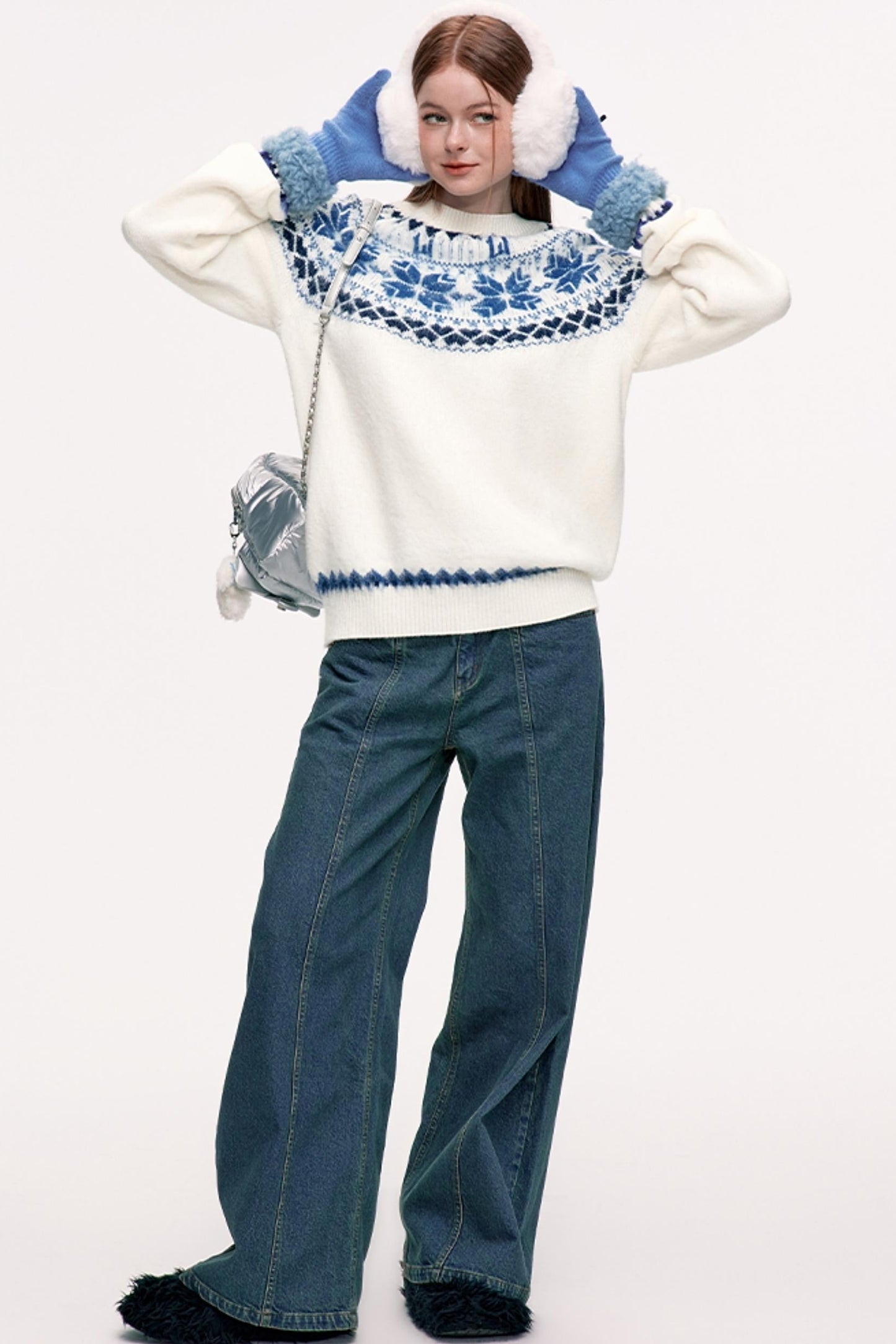 Fair Island Jacquard Knit Sweater Top