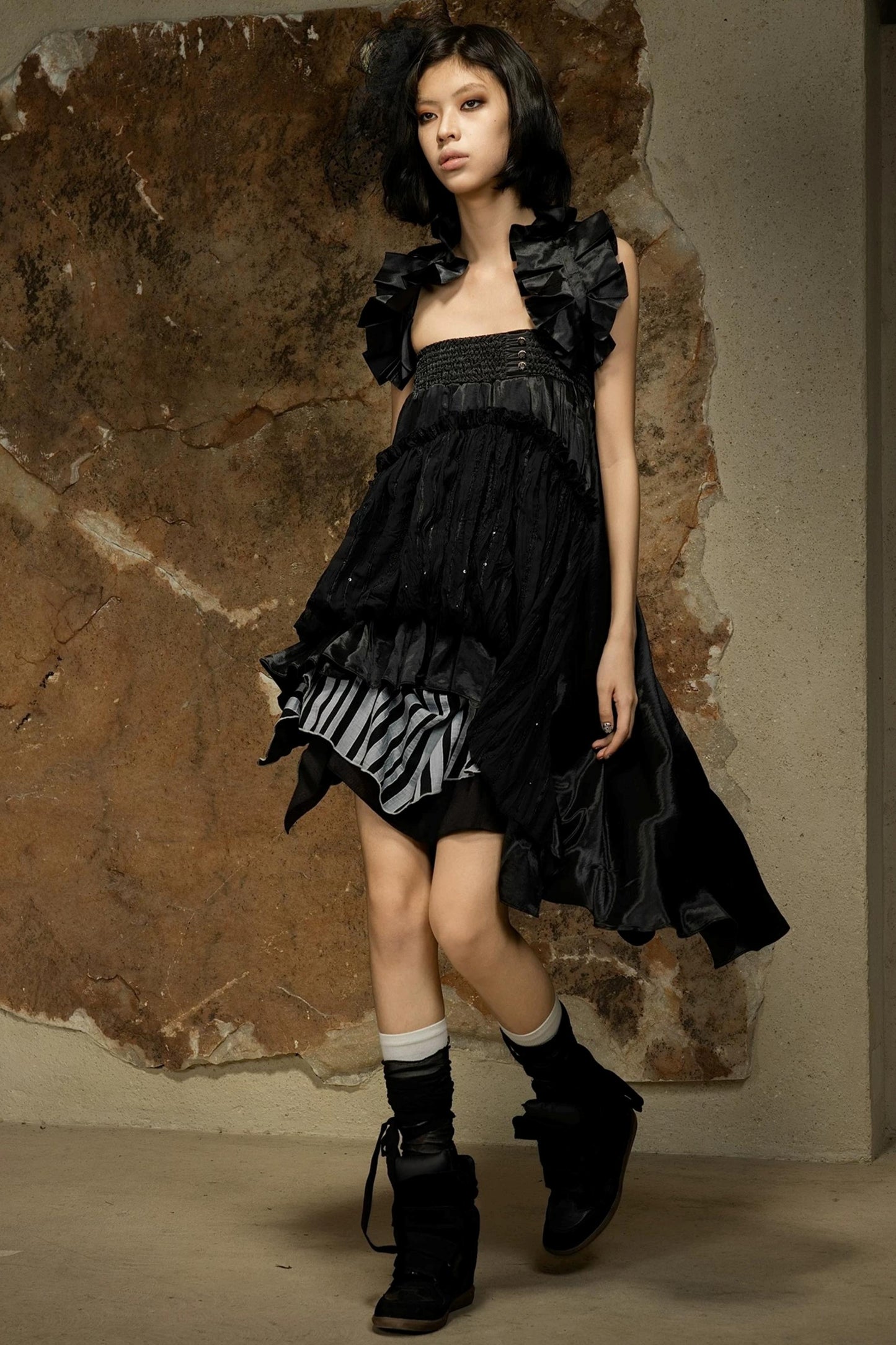 Asymmetrical Retro Tube Skirt