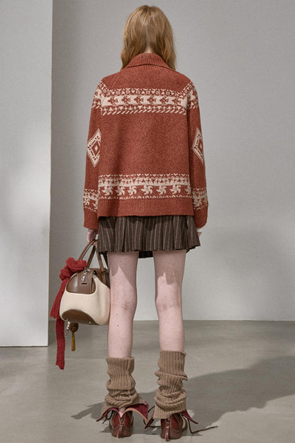 Cashew Island Floral Yarn Jacket