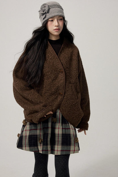 Detachable Corsage Turtleneck Sweater