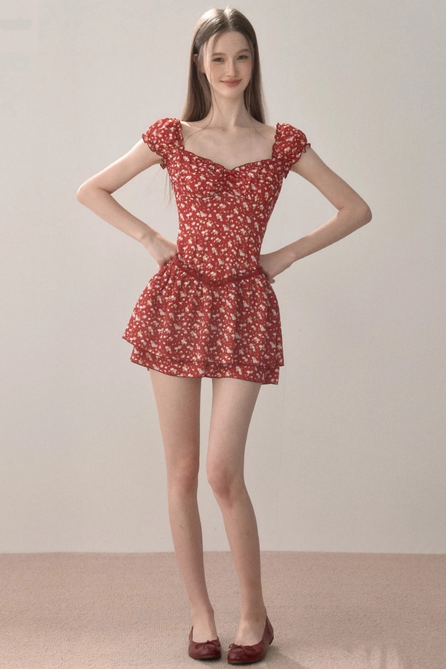 Romantic French Floral Dress
