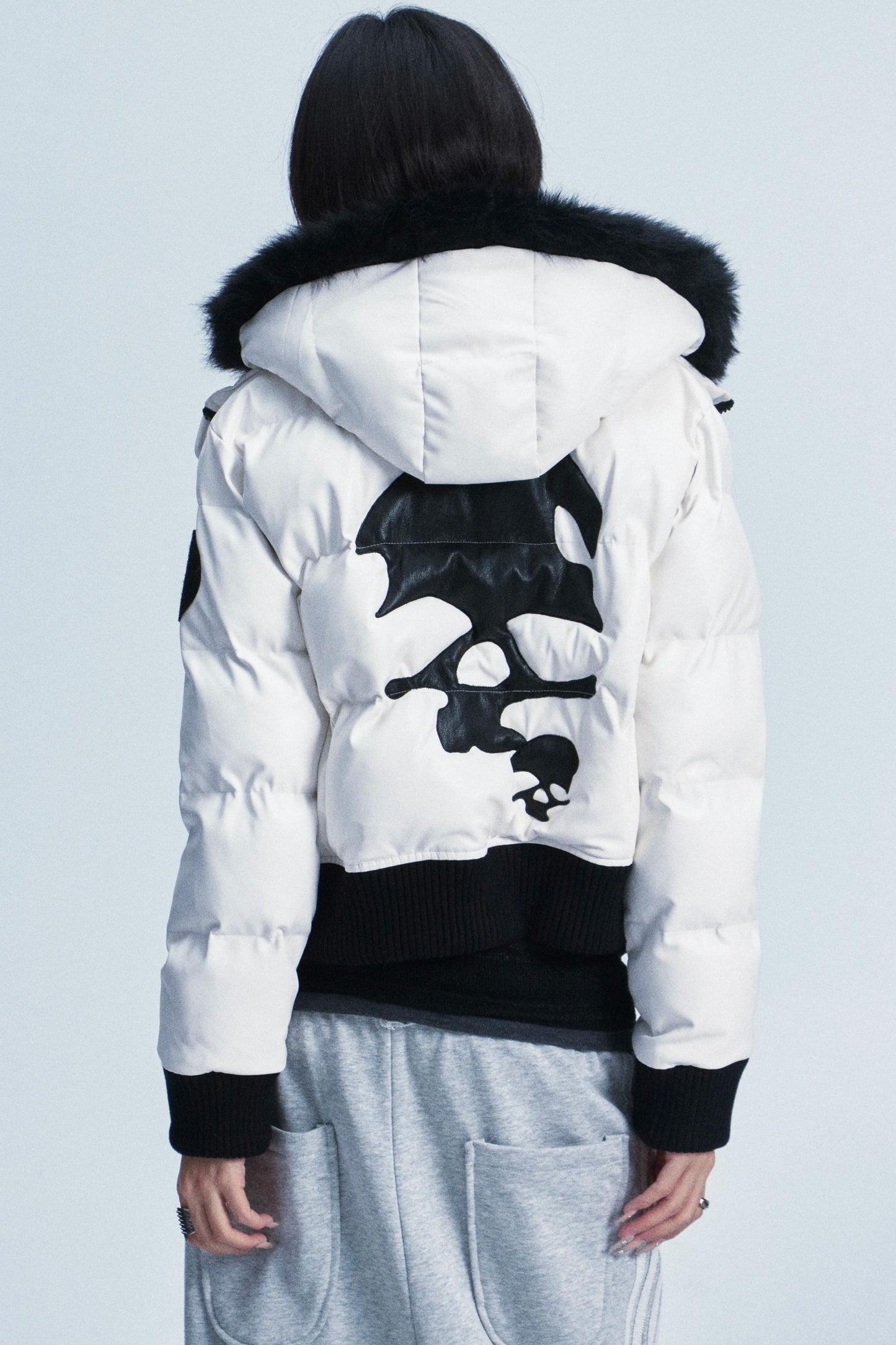 Unisex Leather Fur Collar Jacket