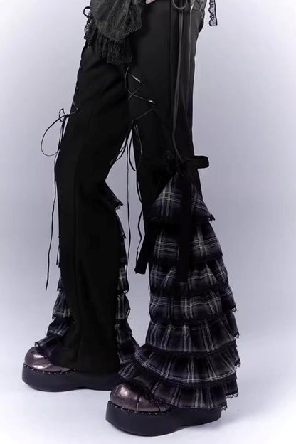 Century Plaid Lace Pants