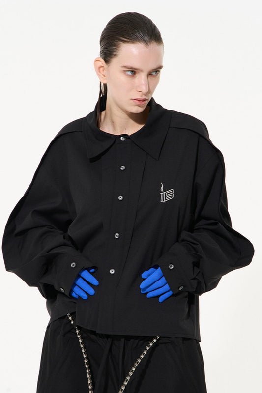 Two-Tone Oversized Long Sleeve Tee