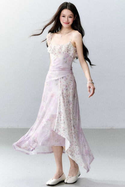 Wisteria Mesh Slip Dress