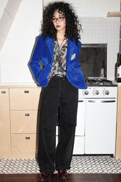 Heart Embroidered Royal Blazer