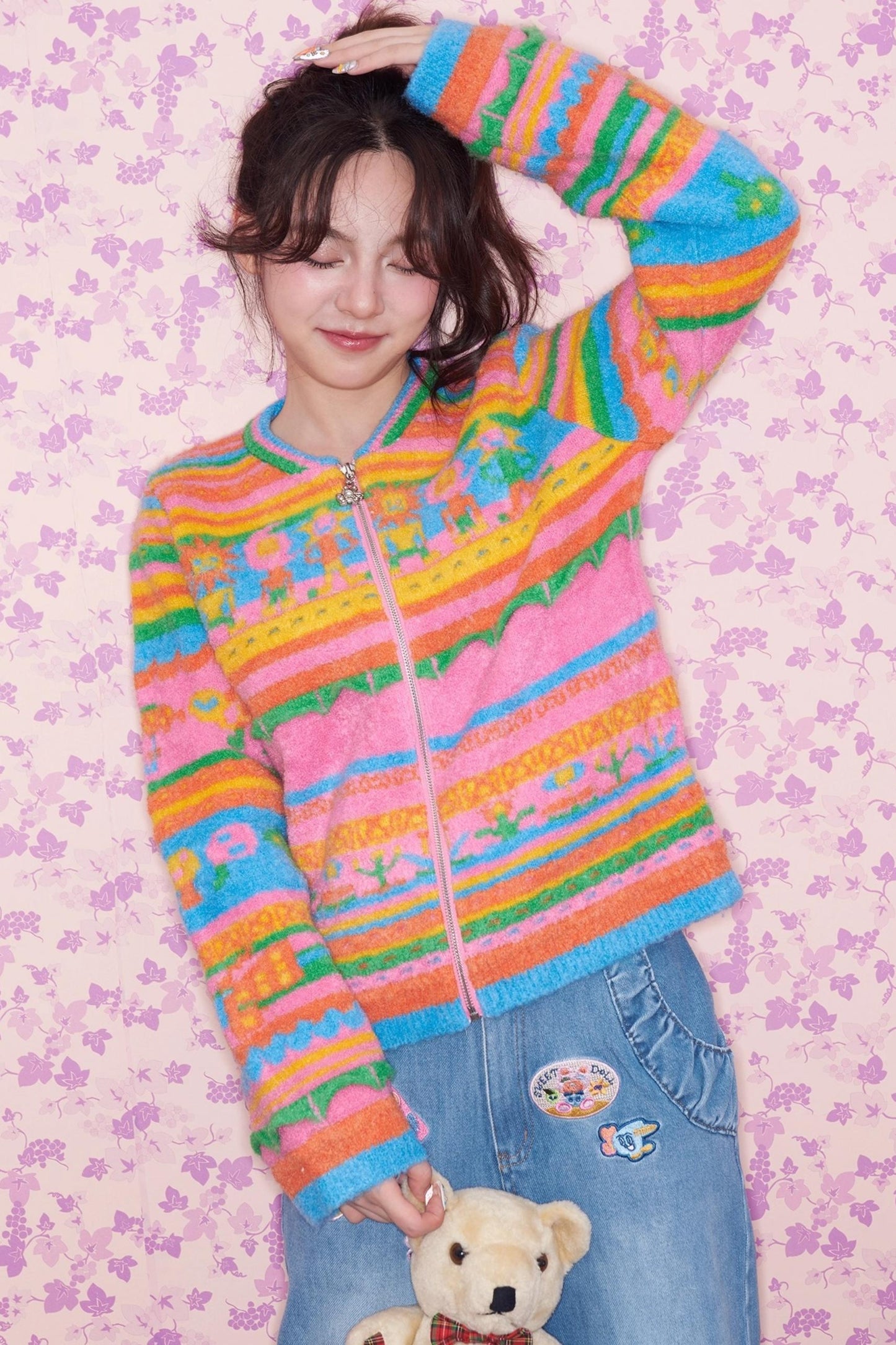 Colorful Paradise Knit Cardigan