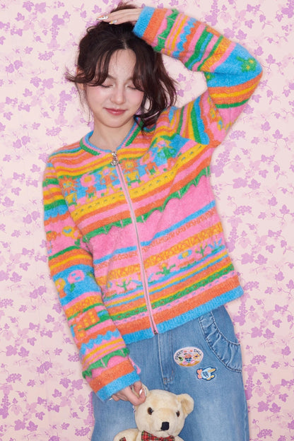 Colorful Paradise Knit Cardigan