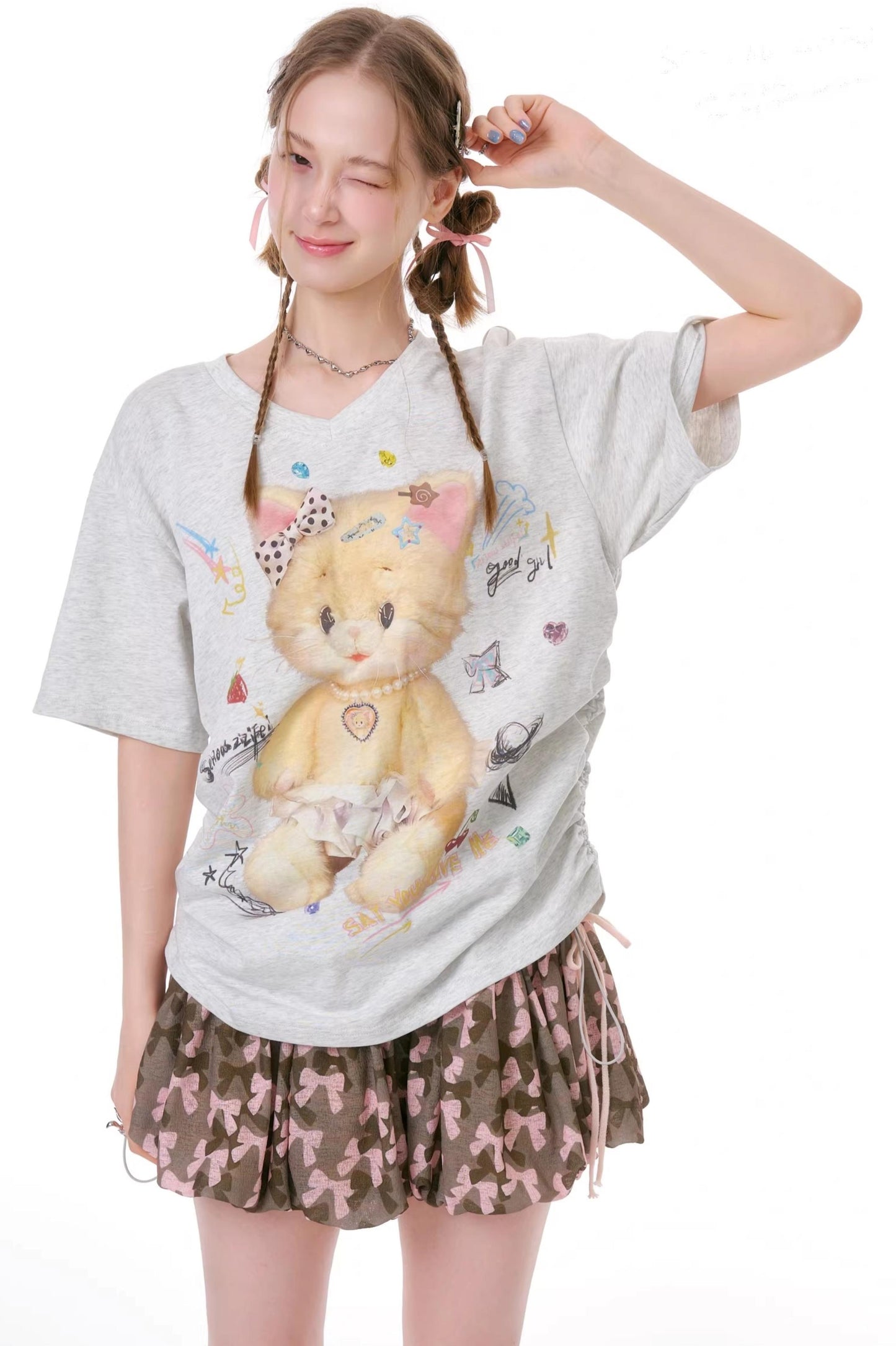 Gummy Bear V-Neck Top