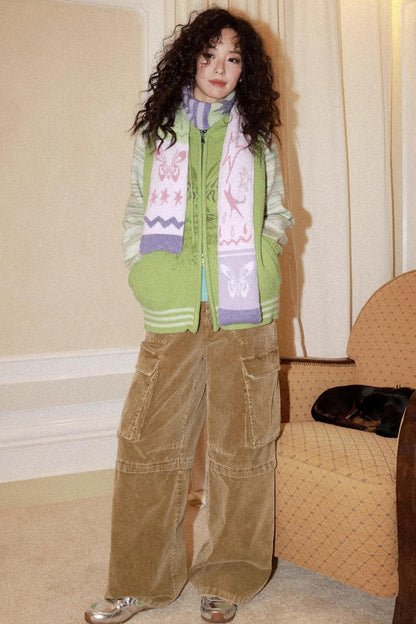 Retro Corduroy Cargo Pants