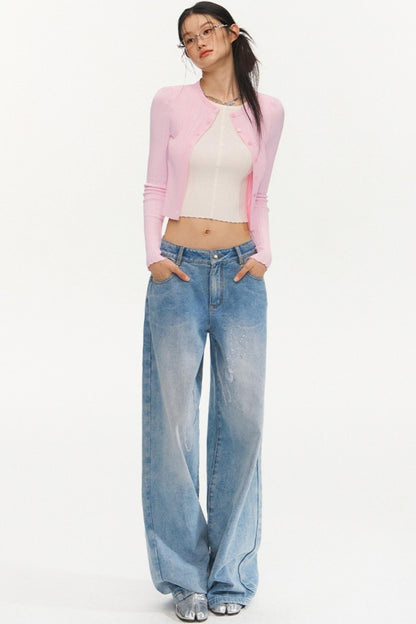 Stretch Crewneck Cropped Top