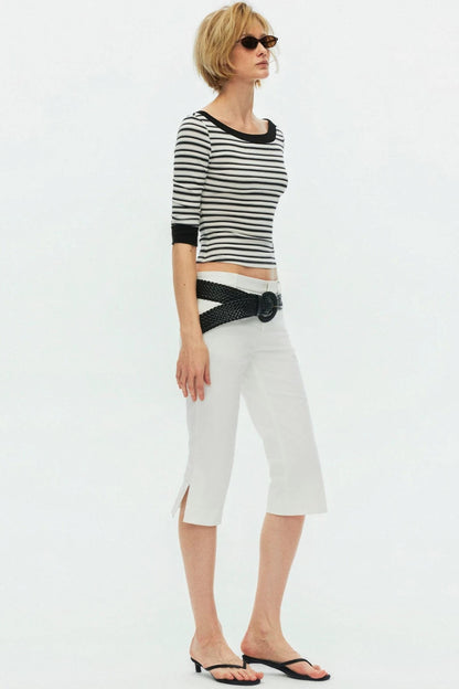 Lyocell Tencel Striped Sweater