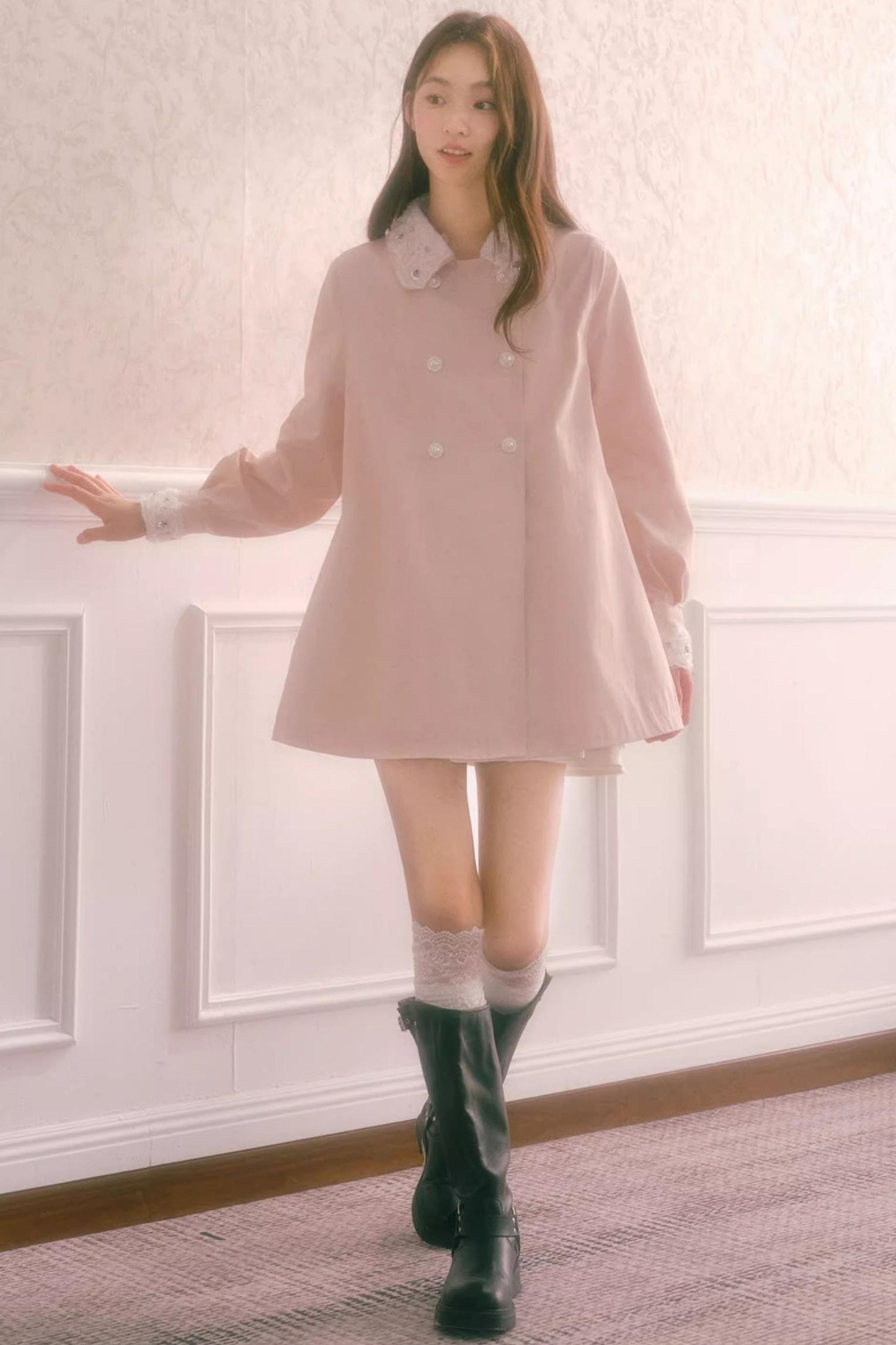 Pink Diamond Swing Coat