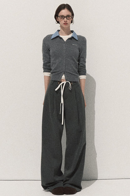 Slim Fit Wool Knit Top