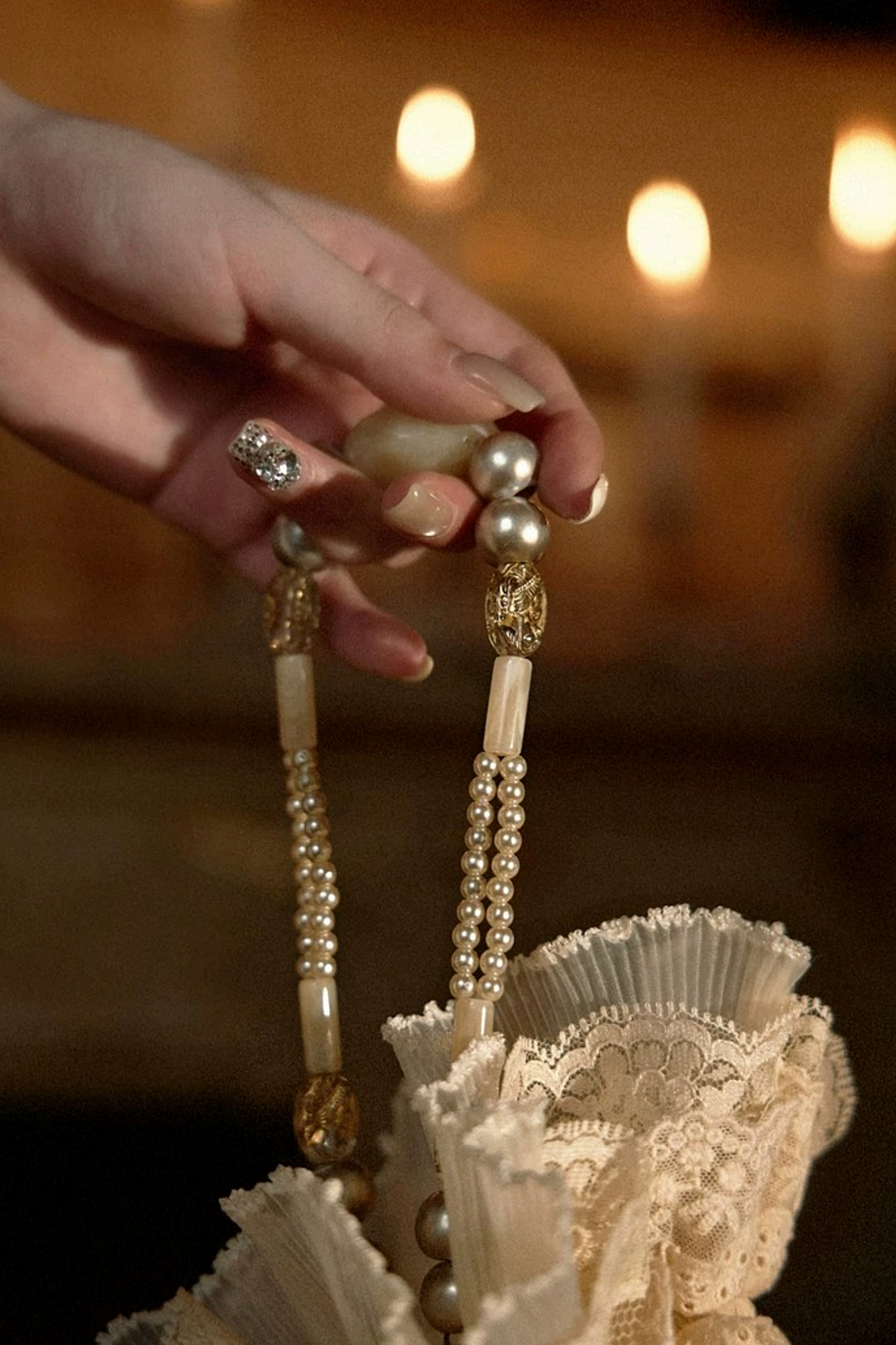 Sac à main brodé rococo