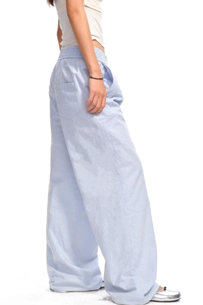 Striped Wide-Leg Pants