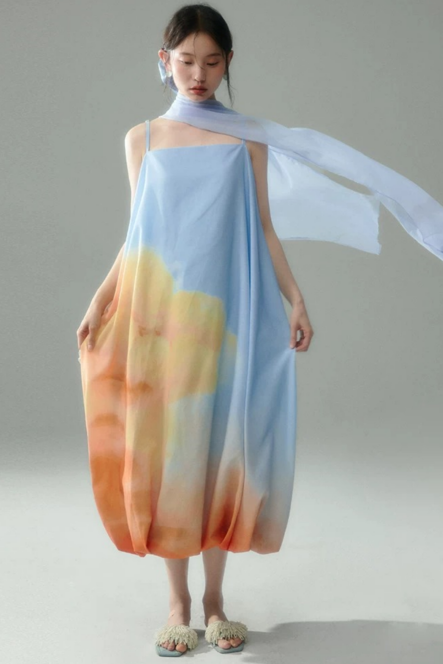 Sunset Fire Cloud Dress Set-Up