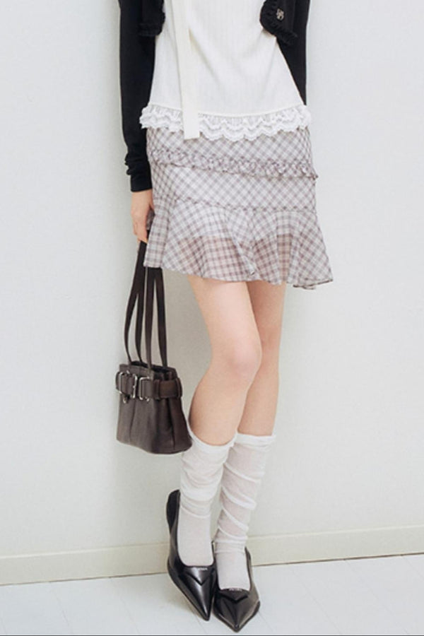 Summer Diamond Chiffon Skirt