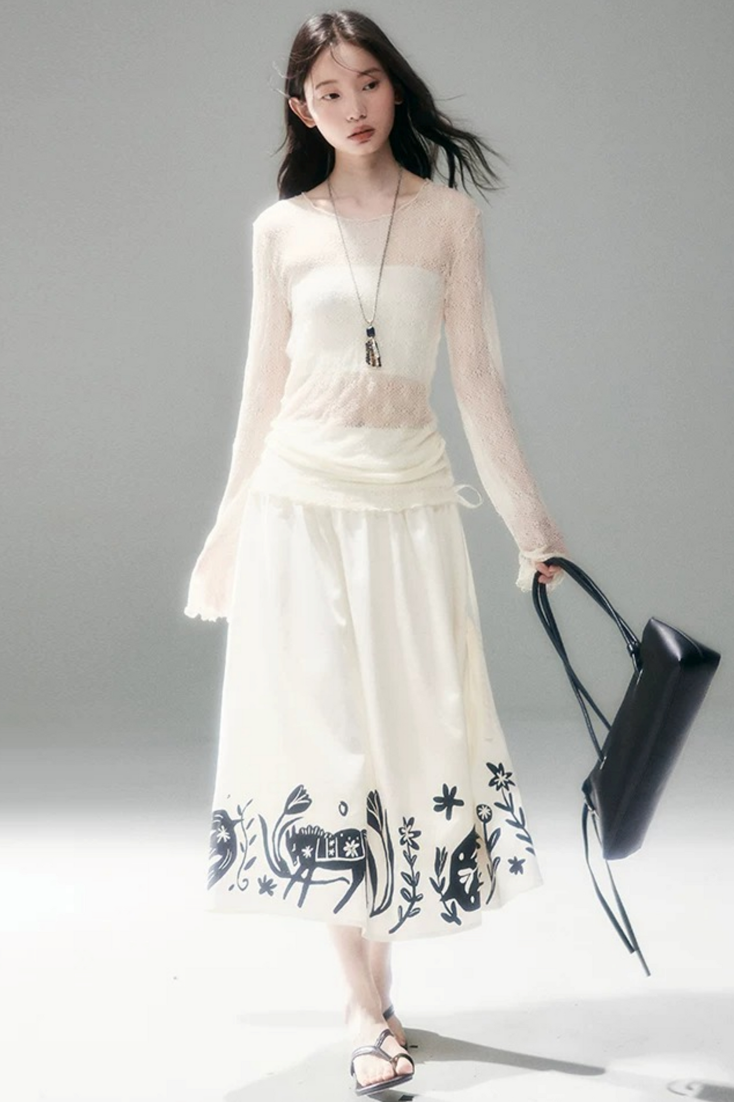 Sheer Lace Poem Blouse