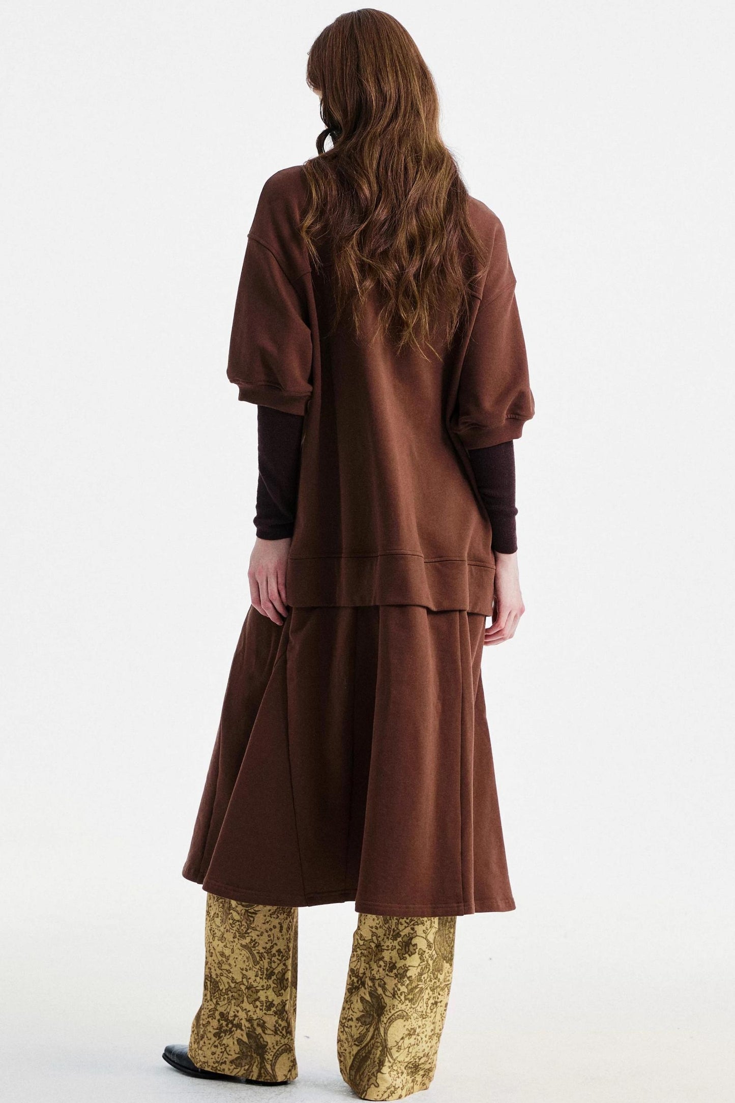 Brown Digital Print Dress