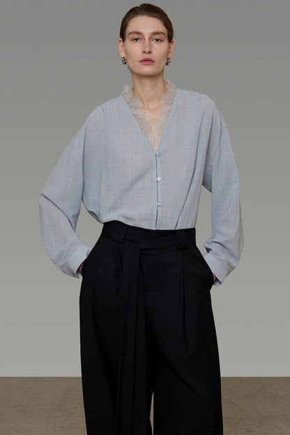 Autumn Lace V-Neck Top