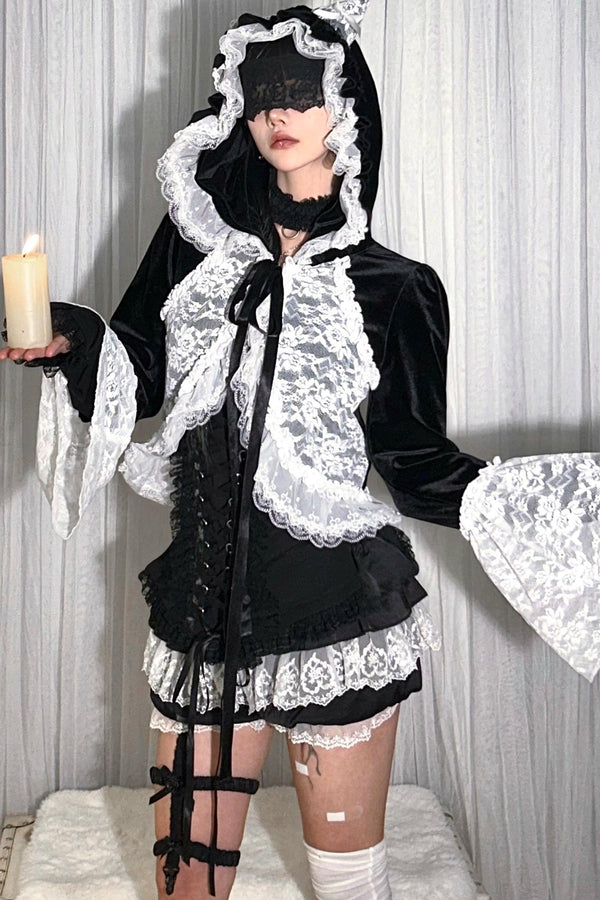 Lace Velvet Cardigan