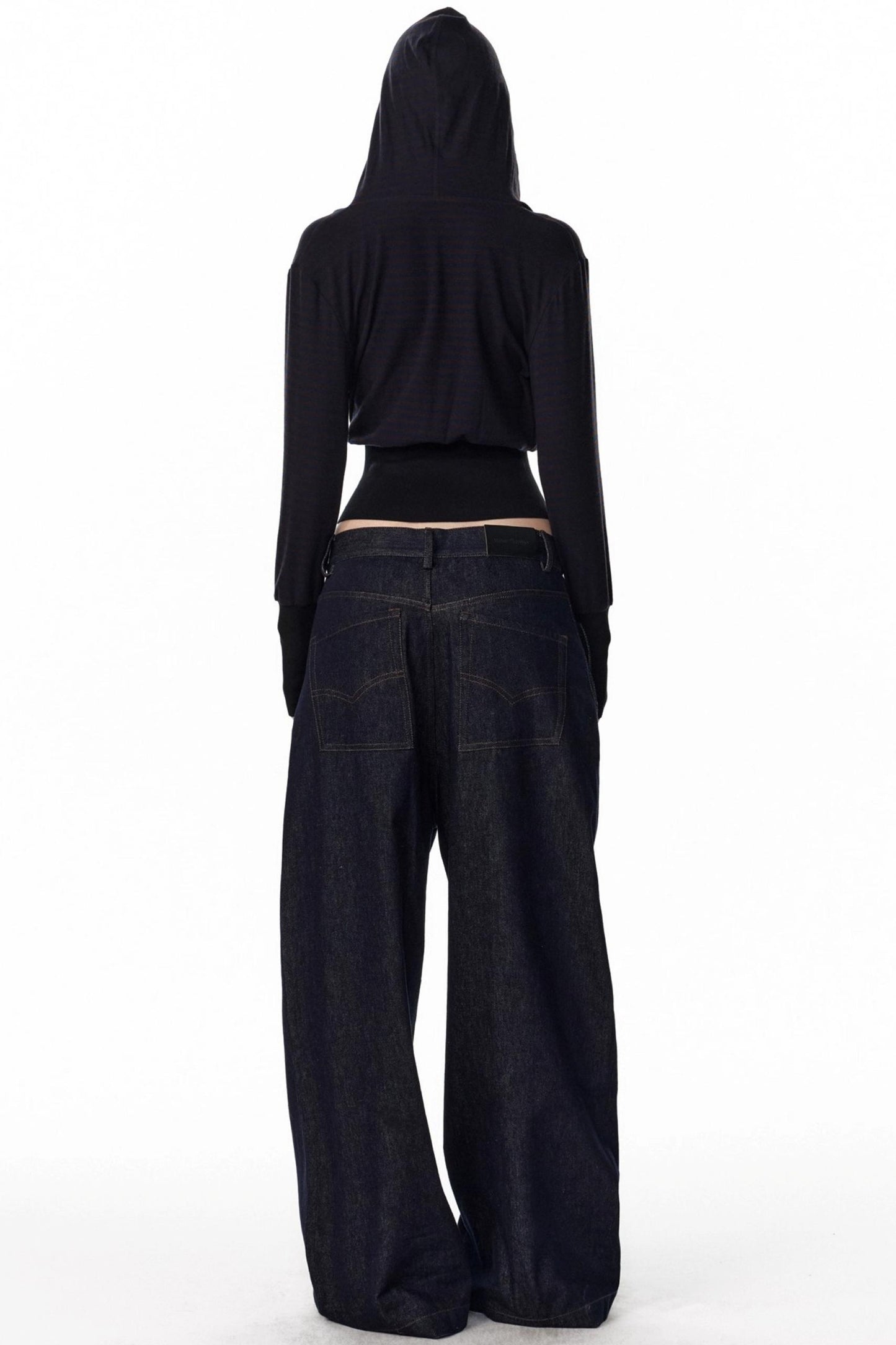 Vintage Wide Leg Denim Trousers