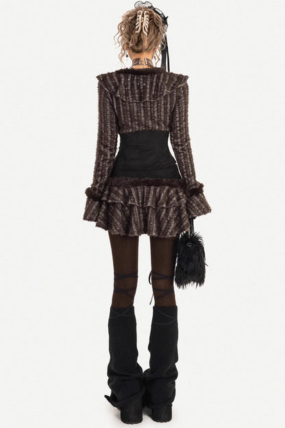 Retro Plaid Patchwork Skirt