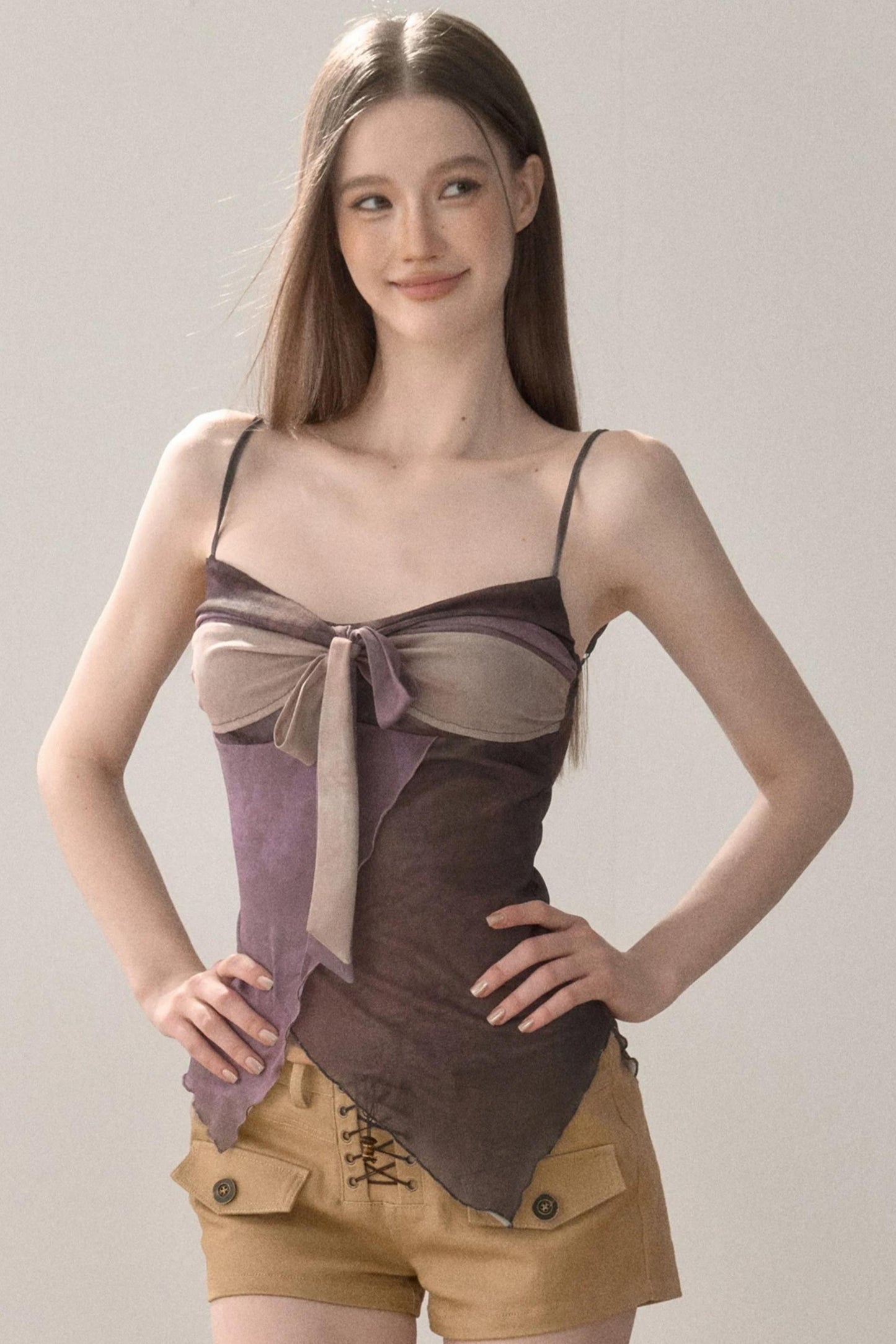 Color-Block Patchwork Camisole