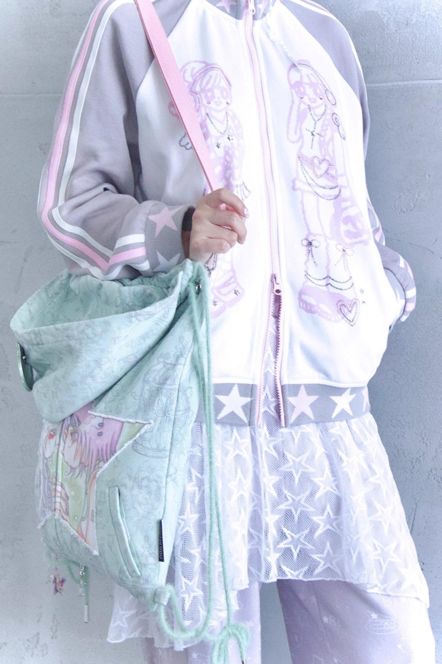 Dreamcore Double Shoulder Sweatshirt Drawstring Bag