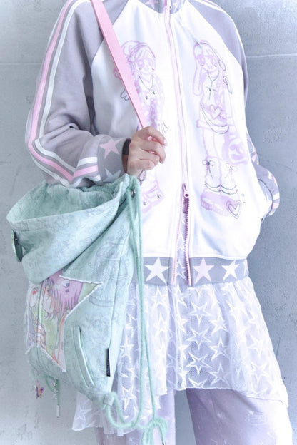 Dreamcore Double Shoulder Sweatshirt Drawstring Bag