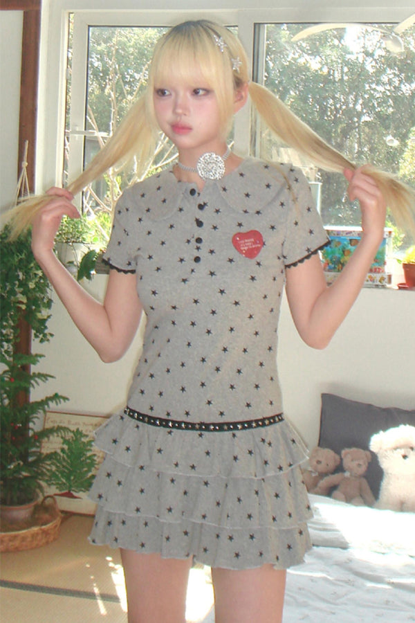 Starry Layered Cake Dress