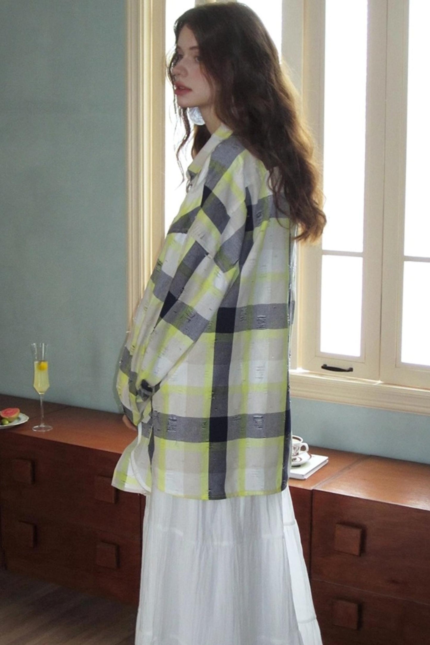 Neoclassical Ripped Check Shirt