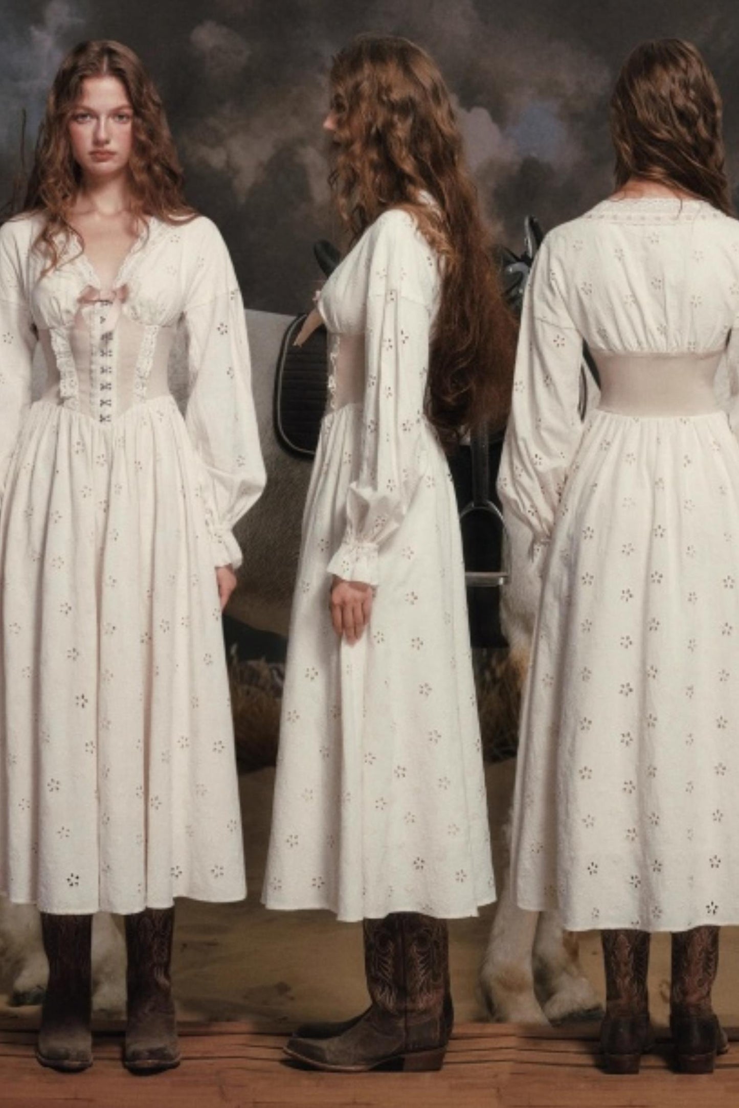 Lacemade V-Neck Denim Dress