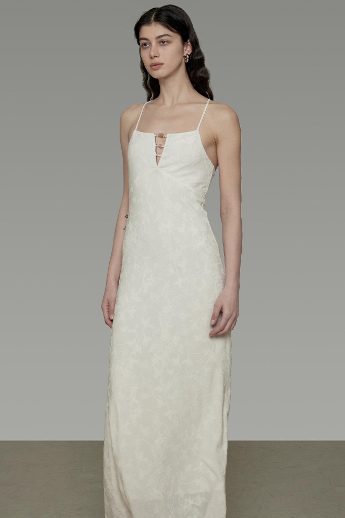 Sleeveless Halter Maxi Dress