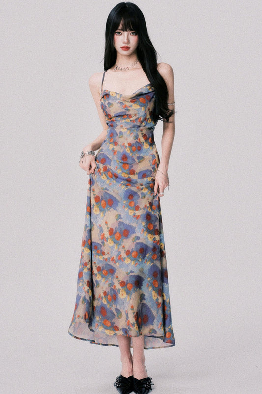 French Halter Swing Dress