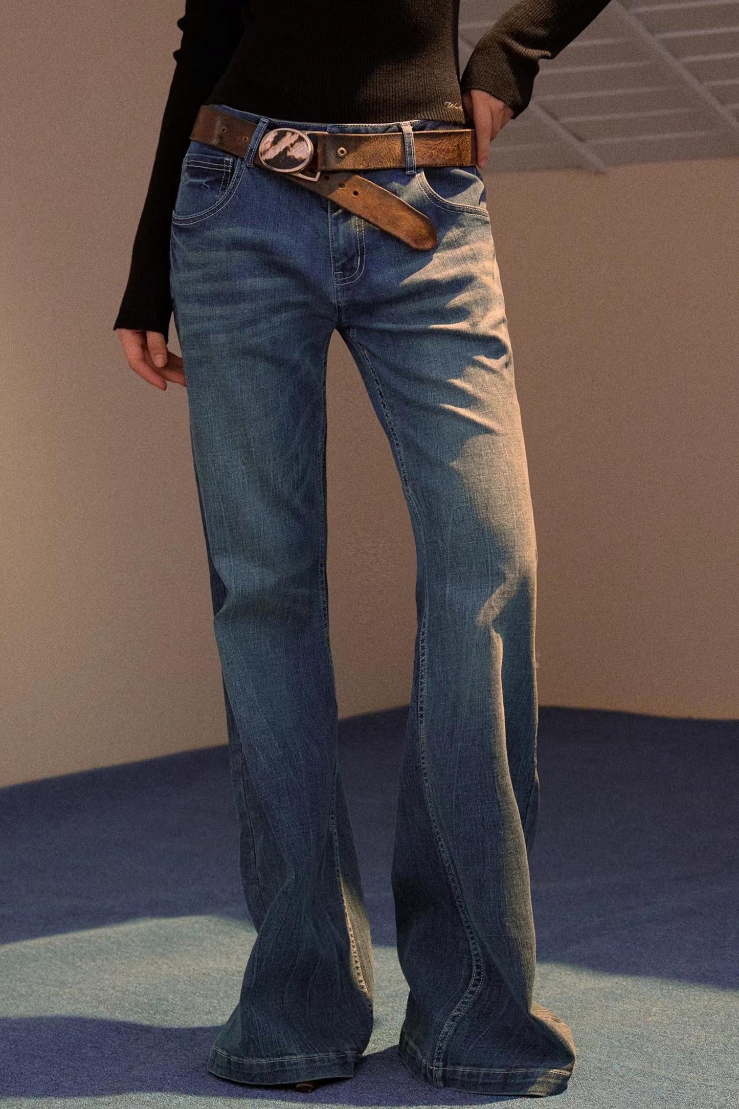 Vintage Star Patch Denim Pants