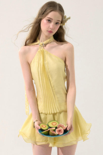 Chiffon Ruffle Skirt Set