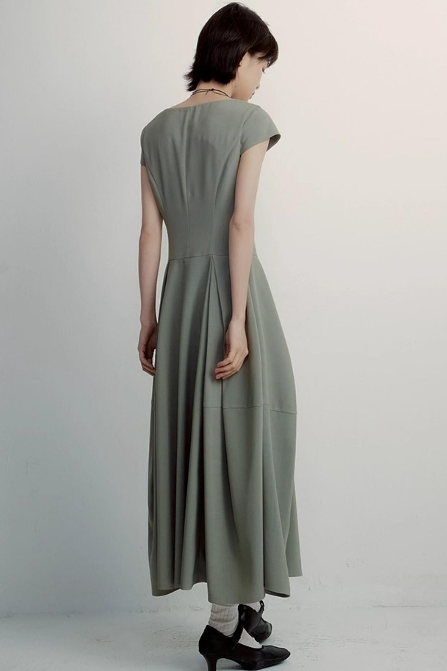 Vintage Pleated Cocoon Dress