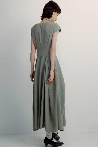 Vintage Pleated Cocoon Dress