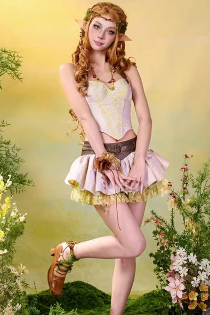 Sylvian Lace-Up Corset Top