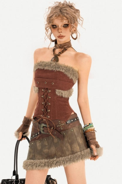 Lace-Up Off-Shoulder Top