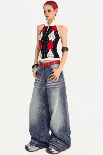 American Vintage Denim Wide-leg Pants